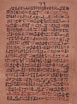 Le papyrus d'Ebers contient l'hiéroglyphe du safran